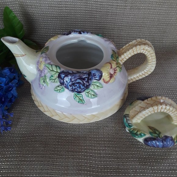 Tracy Porter Cottage Rose Collection Teapot for 1 - Picture 5 of 12